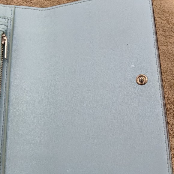 CELINE Leather Frame Bi-Color Wallet - Picture 6 of 14
